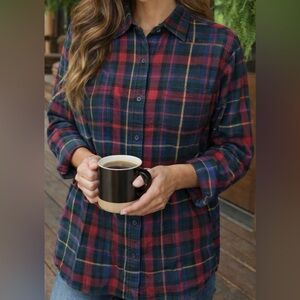 L.L. Bean Relaxed Fit Multicolor Flannel
